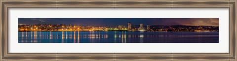 Framed Nanaimo Night Panorama Print