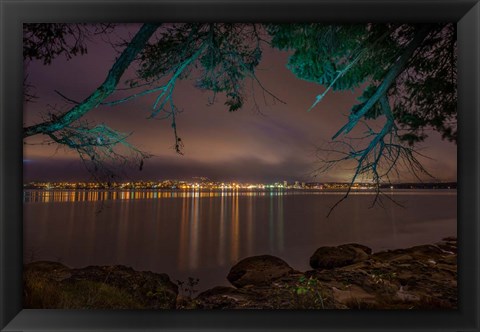 Framed Nanaimo Night Tree Print