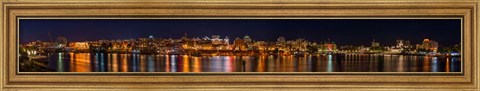 Framed Victoria Night Panorama Print