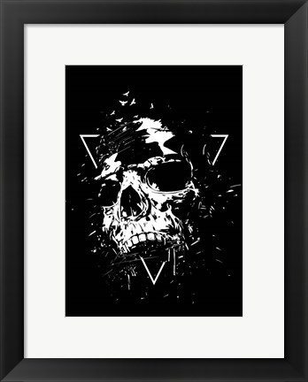 Framed Skull X BW Print