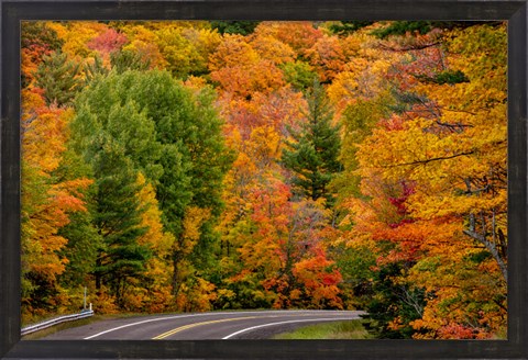 Framed Autumn Color Along Highway 26 Near Houghton, Michigan Print