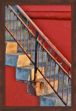 Framed Stairs Coquille River Lighthouse, Bullards Beach State Park, Oregon Print