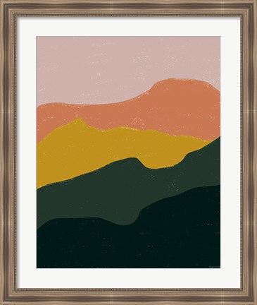 Framed Terracotta Mountains Print
