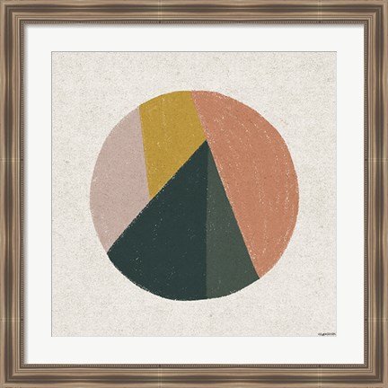 Framed Terracotta Circle Print