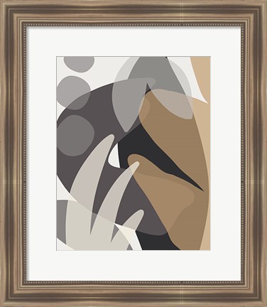 Framed Neutral Abstract I Print