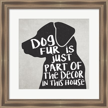 Framed Dog Fur Print