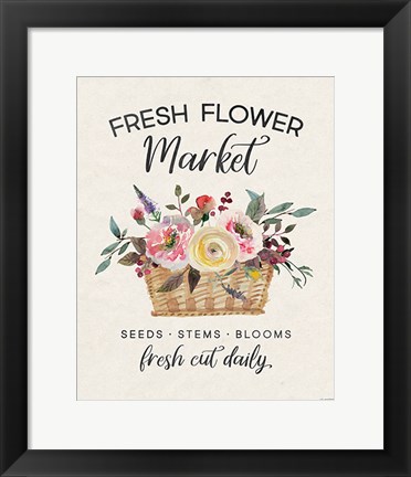 Framed Flower Market Print