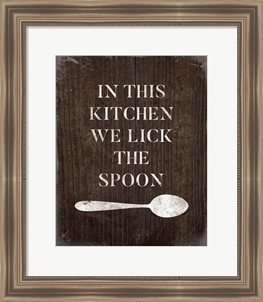 Framed Lick the Spoon Print