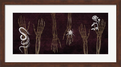 Framed Skeleton Hands Print