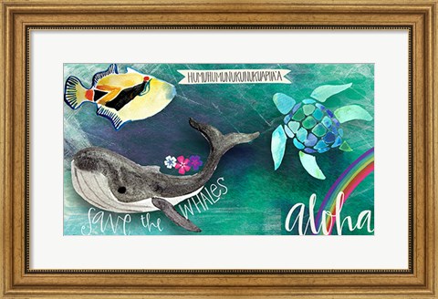 Framed Hawaiian Sea Life Print