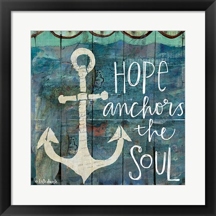 Framed Hope Anchors the Soul Print