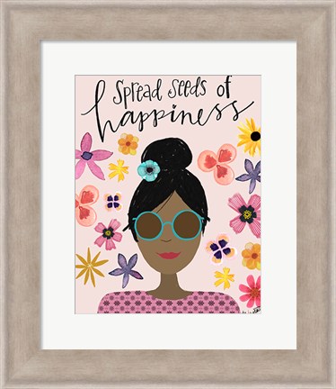 Framed Spread Seeds of Happiness Print