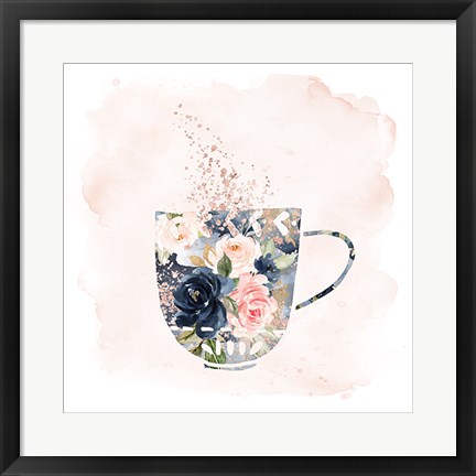 Framed Floral Mug Print