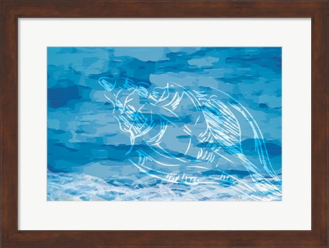 Framed Blue Coastal Print