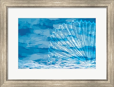 Framed Blue Coastal III Print