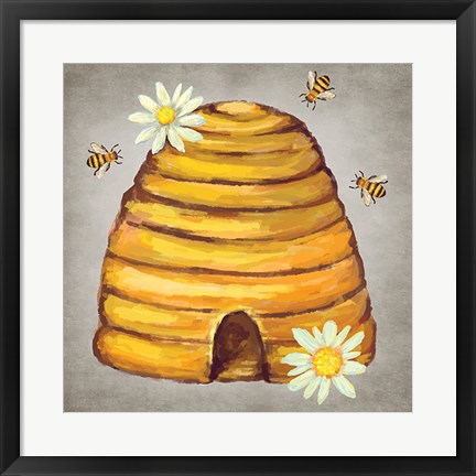 Framed Bee and Willow II Print