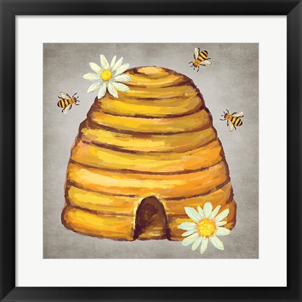 Framed Bee and Willow II Print