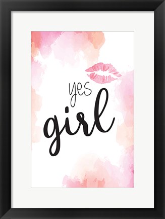 Framed Yes Girl Print