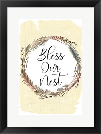 Framed Bless Our Nest Print