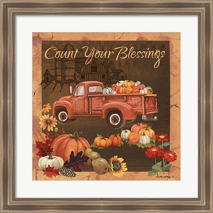 Framed Count Your Blessings V Print