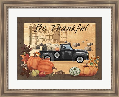 Framed Be Thankful Print