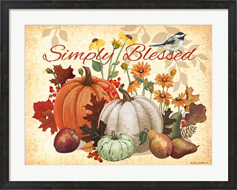 Framed Simply Blessed Print