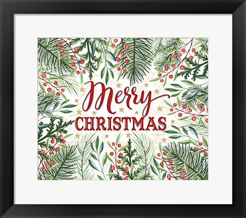 Framed Merry Christmas Print