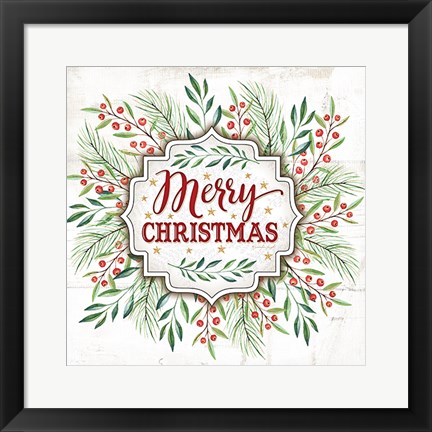 Framed Merry Christmas Print