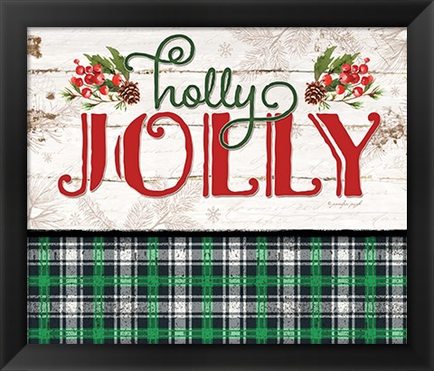 Framed Holly Jolly Print