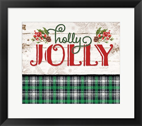 Framed Holly Jolly Print