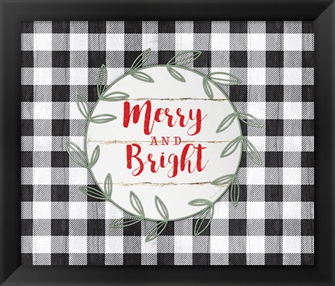 Framed Merry and Bright Print