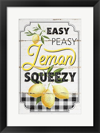 Framed Easy Peasy Print