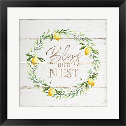 Framed Bless Our Nest Print