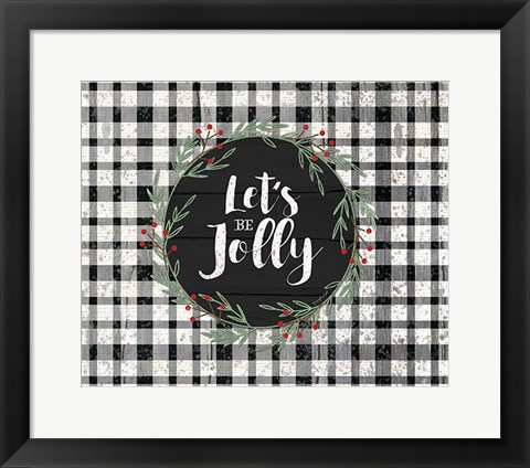 Framed Let&#39;s Be Jolly Print