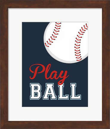 Framed Play Ball Print