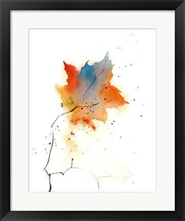 Framed Fall Leaves III Print