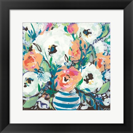 Framed Fancy Florals I Print