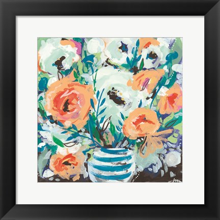 Framed Fancy Florals II Print