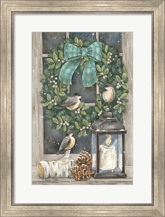 Framed Winter Wreath Print