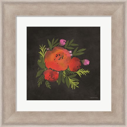 Framed Red Flower Print