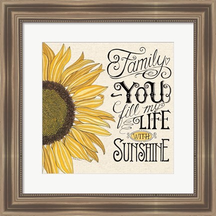 Framed Fill My Life With Sunshine Print