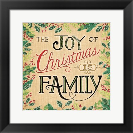 Framed Joy of Christmas Print