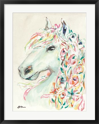 Framed Pony Rose Print