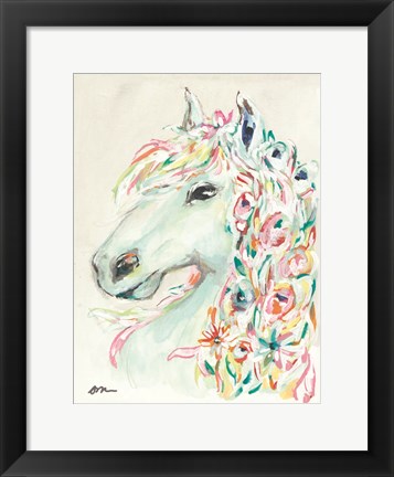 Framed Pony Rose Print