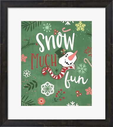 Framed Snow Much Fun Print