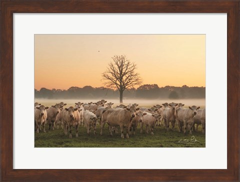 Framed Just Come Cows and A Dead Tree Print