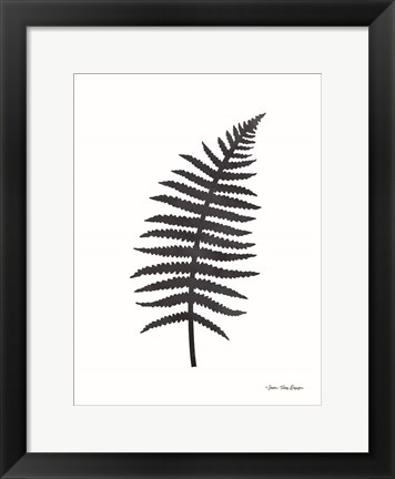 Framed Watercolor Black Plant I Print