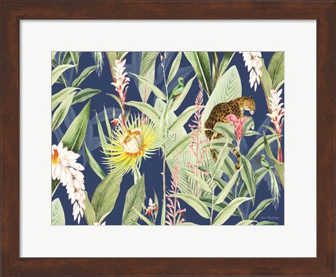 Framed Leopard Flowers Print