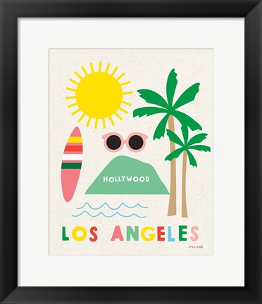 Framed City Fun Los Angeles Print