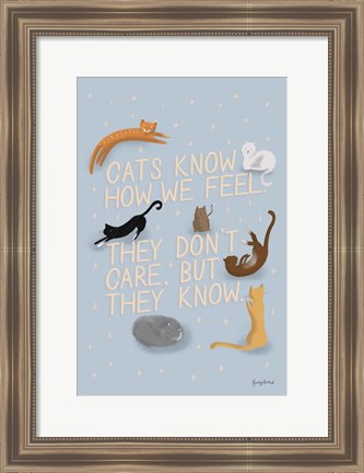 Framed Ode to Cats Print